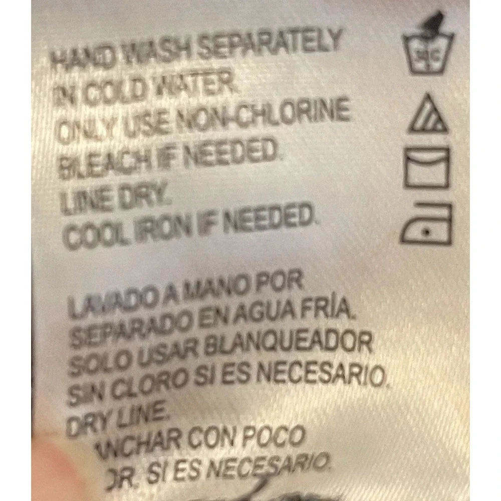 Patrons of Peace Womens L Cropped Black Paisley Smocked‎ Sheer Puff Long Sleeve - Picture 6 of 9